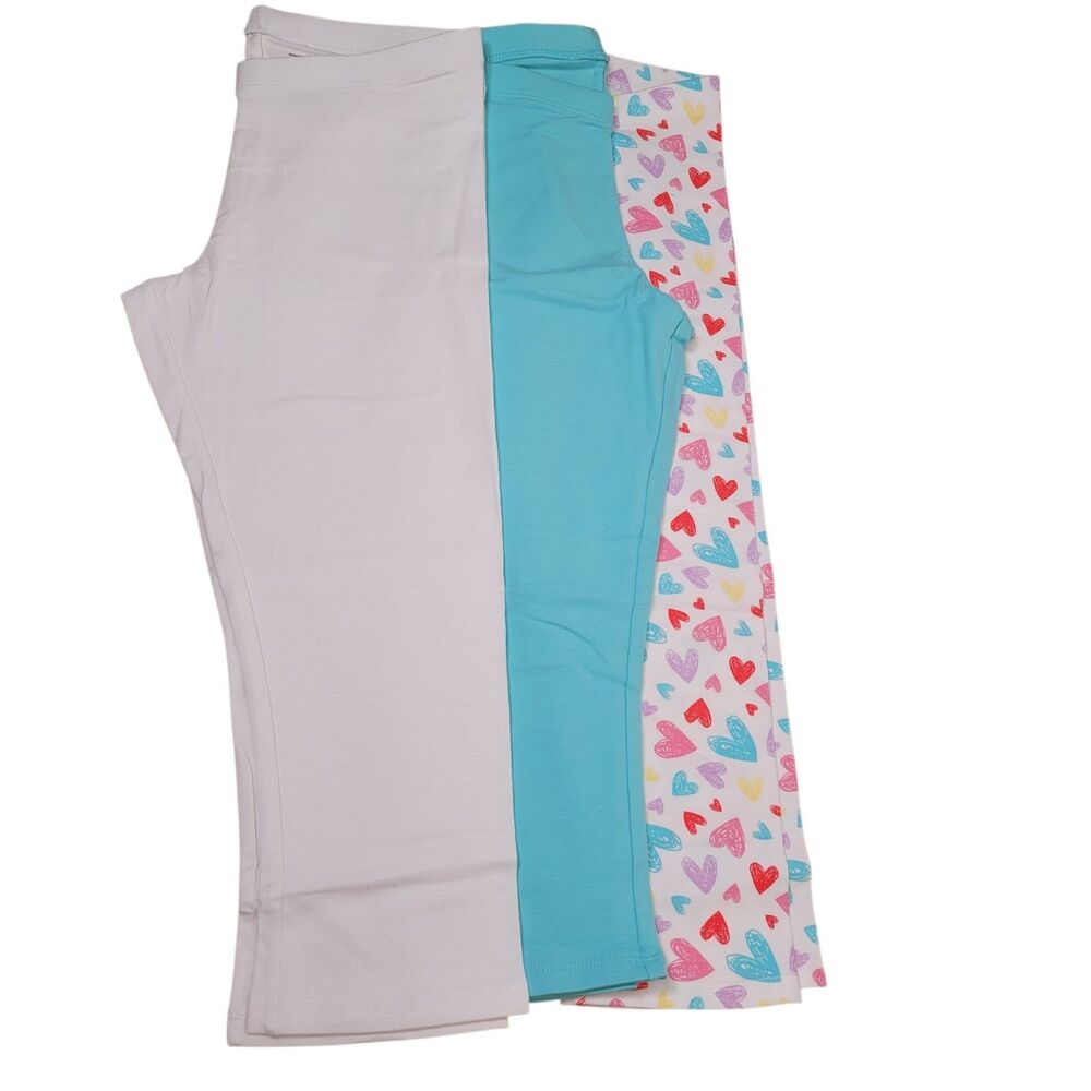 Member's Mark Girl's 3-Pack My Favorite Tough Cotton Capri Leggings Size 10/12